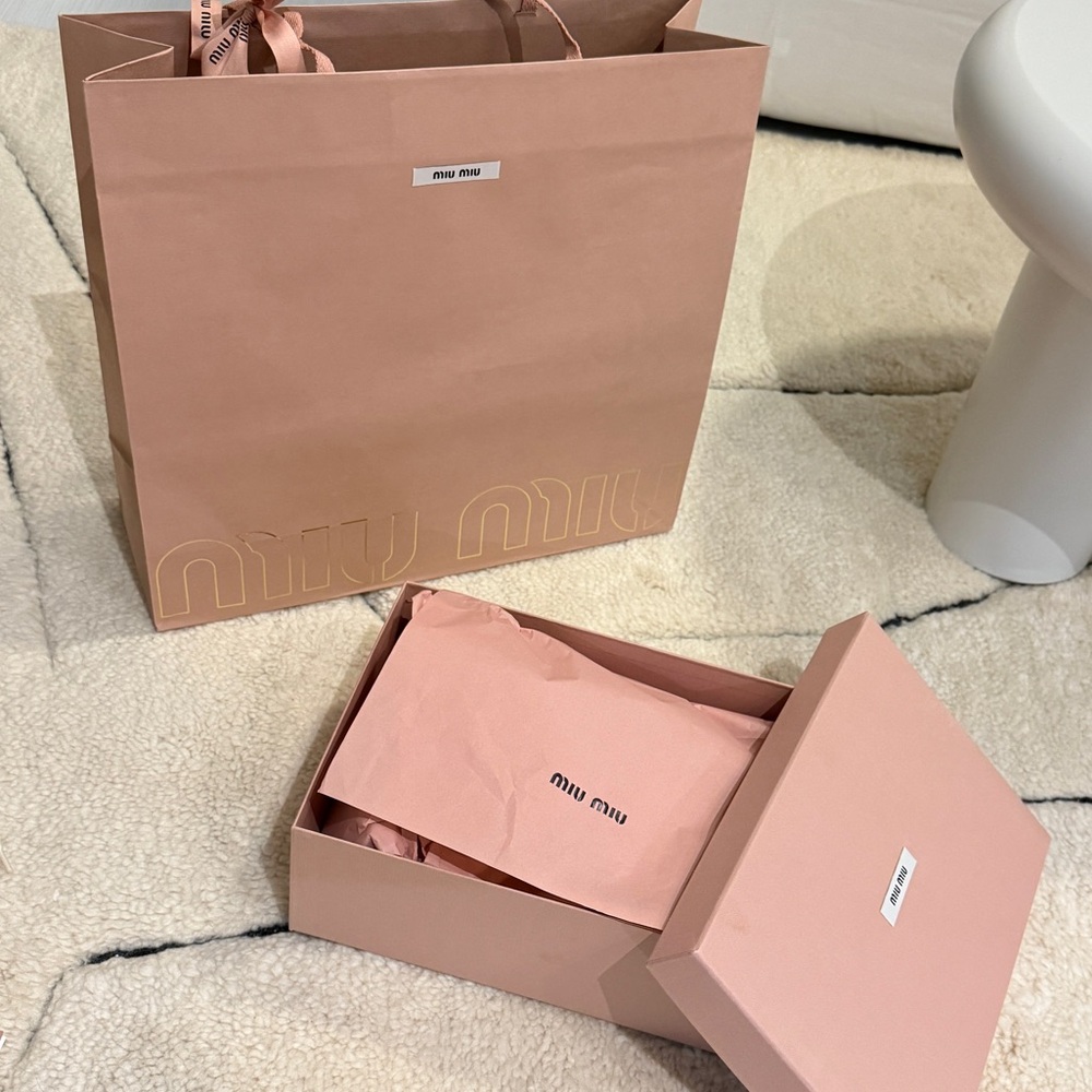 Miu Miu Blush Pink Gift Box and Bag